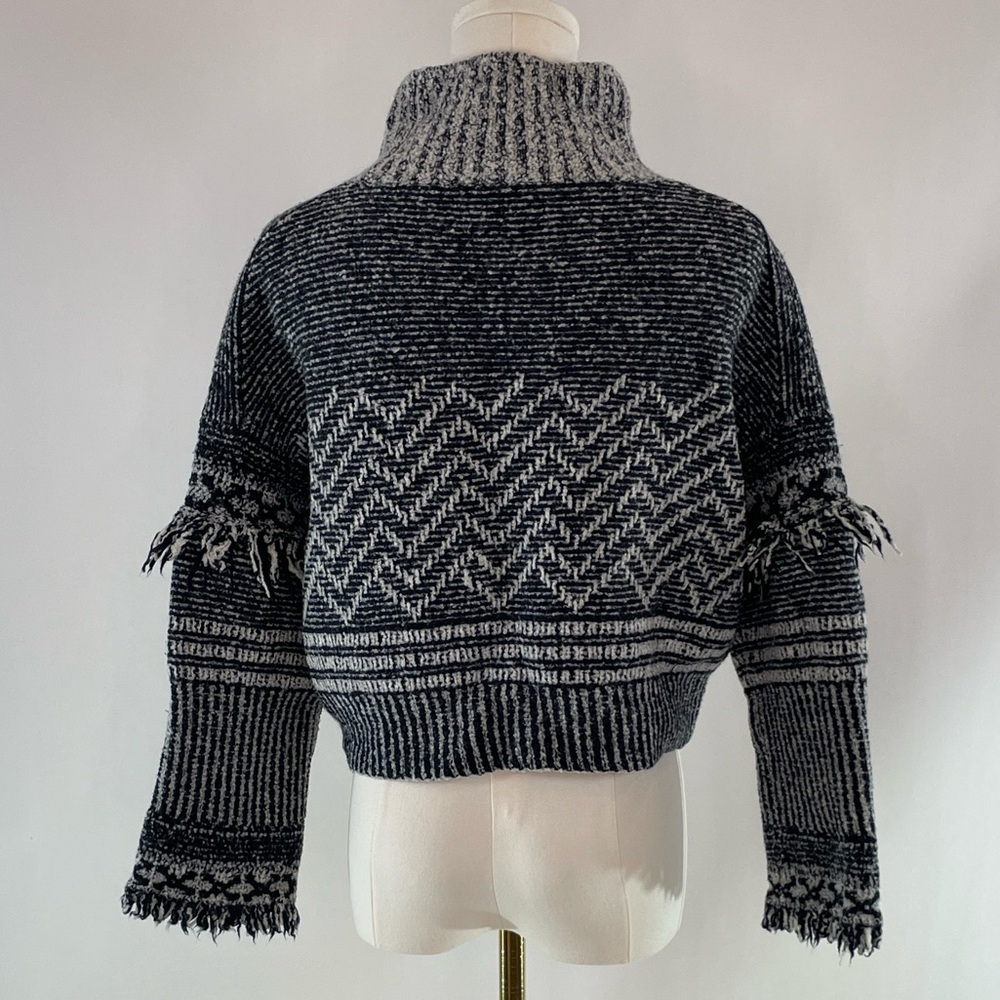 Club Monaco Fringe Turtleneck Sweater, L - Picture 4 of 10